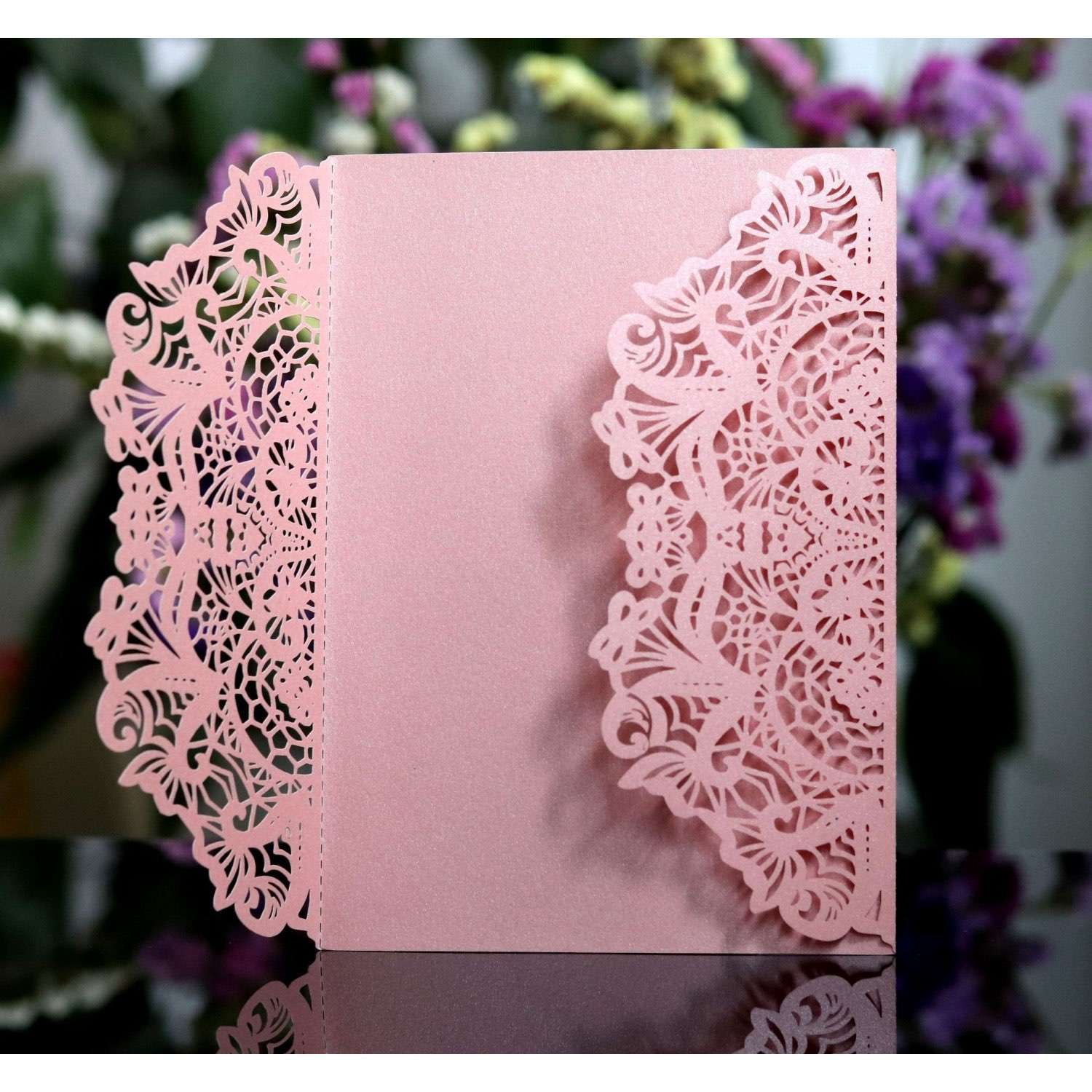 Purple Laser Holder Wholesale Invitation Card Celebration Card